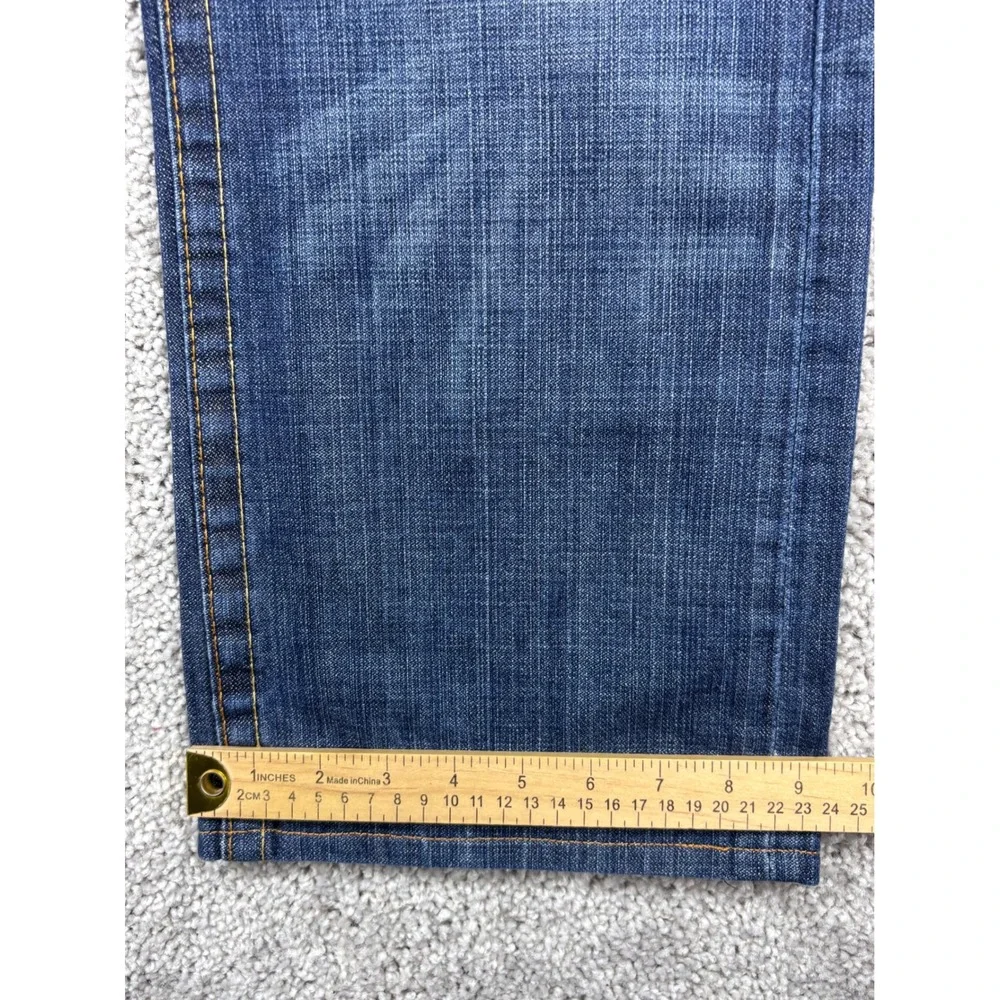 True Religion Bobby Mens Straight Leg Jeans Blue Medium‎ Wash 35x28 (READ)